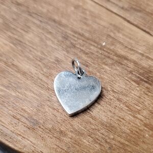 Silver Over Copper Heart Charm Pendant P270